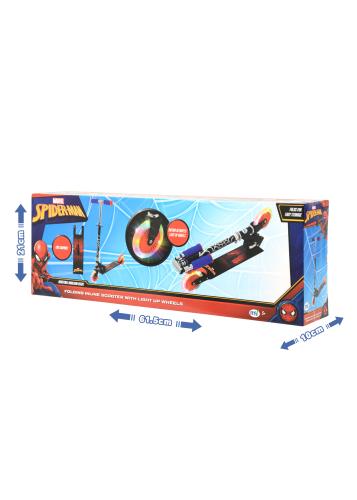 Spiderman Kids Folding Inline Scooter With Motion-Activated Light-Up LED Wheels -  - Fagan Toys