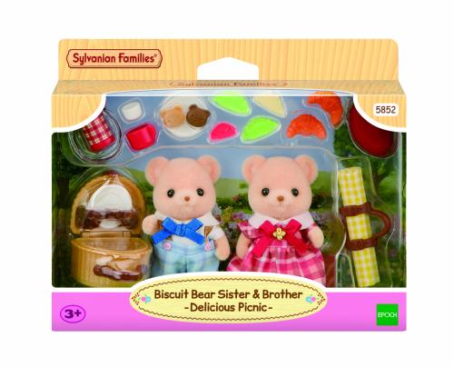 Sylvanian Families Biscuit Bear Sister & Brother Delicious Picnic - Toymaster - Fagan Toys