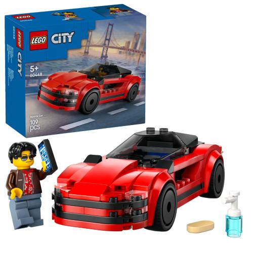 LEGO City Red Sports Car Supercar Toy Vehicle Set 60448