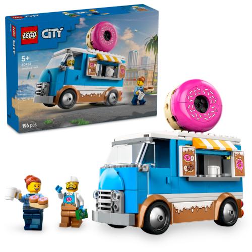 LEGO City Donut Truck Playset Vendor Vehicle Toy for Kids Aged 5 and up 60452