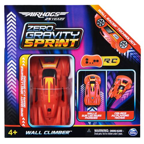 Air Hogs Zero Gravity Sprint Wall Climber USB C Rechargeable Wall Racer