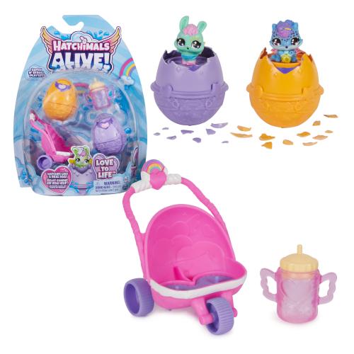 Hatchimals Alive Hatch N\u2019 Stroll Playset with 2 Eggs