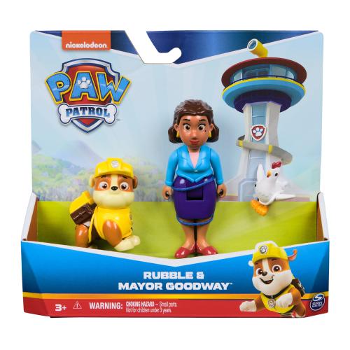 Paw Patrol Rubble Mayor Goodway and Chickaletta Figures
