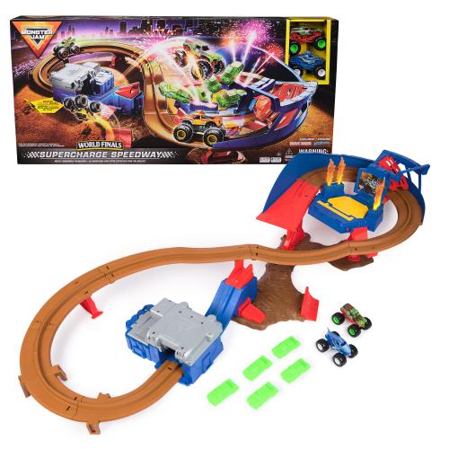Monster Jam Supercharge Speedway Playset with Truck
