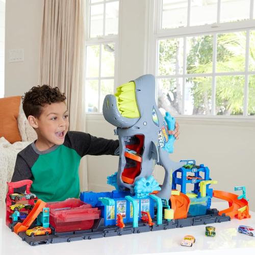Hot Wheels City Let's Race Ultra Shark Car Wash Playset