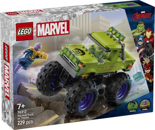 LEGO Marvel The Hulk Truck vs. Thanos Super Hero Building Toy Vehicle 76312