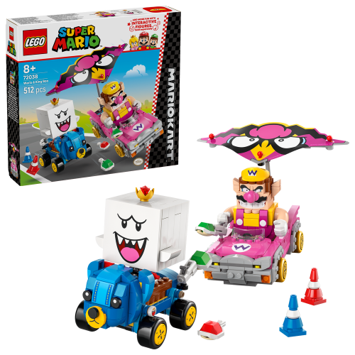 LEGO Super Mario: Mario Kart – Wario & King Boo Figures and 2 Karts 72038