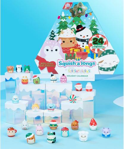 Original Squishmallows Squish-a-Longs Mini-Squish Holiday Countdown Calendar 24 Pack