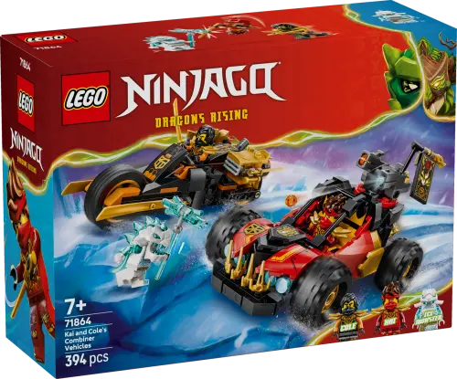 LEGO NINJAGO Kai and Cole\u2019s Combiner Vehicles Toy 71864