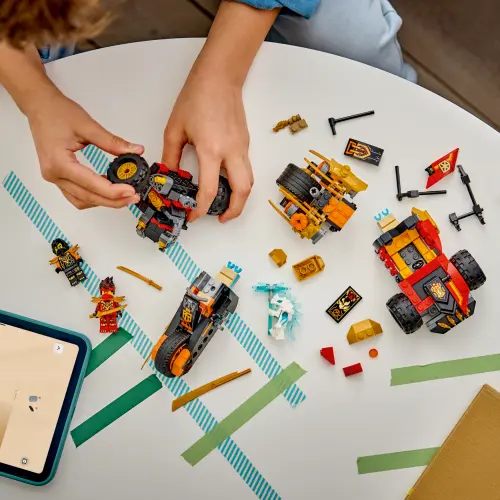 LEGO NINJAGO Kai and Cole\u2019s Combiner Vehicles Toy 71864