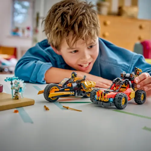 LEGO NINJAGO Kai and Cole\u2019s Combiner Vehicles Toy 71864