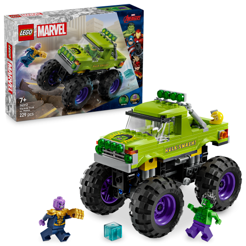 LEGO Marvel The Hulk Truck vs. Thanos Super Hero Building Toy Vehicle 76312
