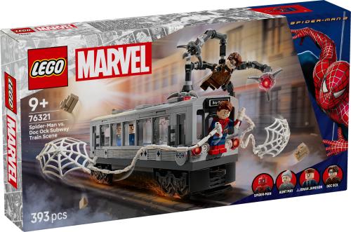 LEGO Marvel Spider-Man vs. Doc Ock Subway Train Scene Building Toy 76321