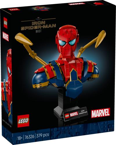 LEGO Marvel Iron Spider-Man Bust Collectible Adult Building Set 76326