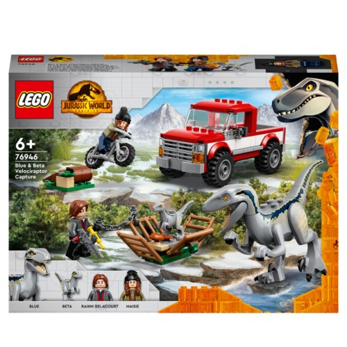 LEGO Jurassic World Blue & Beta Velociraptor Capture 76946 Dinosaur Building Toy