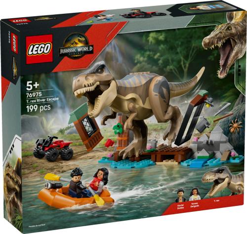 LEGO Jurassic World T. rex River Escape Dinosaur Figure Building Set 76975