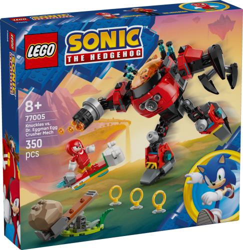 LEGO  Sonic the Hedgehog  Knuckles vs. Dr. Eggman Egg Crusher Mech Toy Set 77005