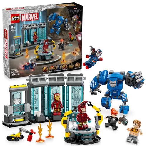 LEGO Marvel Iron Man’s Laboratory: Hall of Armor with Minifigures 76315