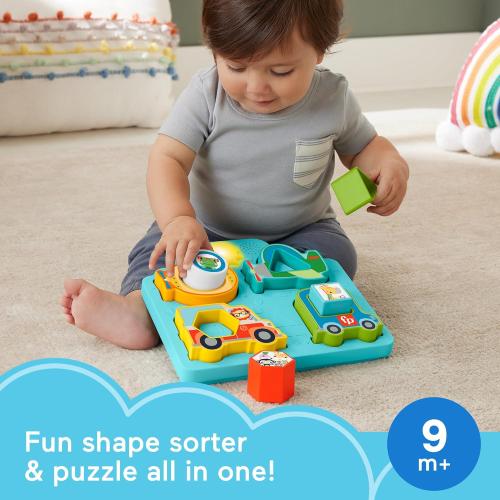 Fisher-Price Shapes & Sounds Vehicle Puzzle Baby Sorting Toy