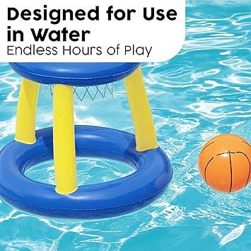 Bestway Inflatable Splash 'N Hoop Floating Basketball Pool Game Set
