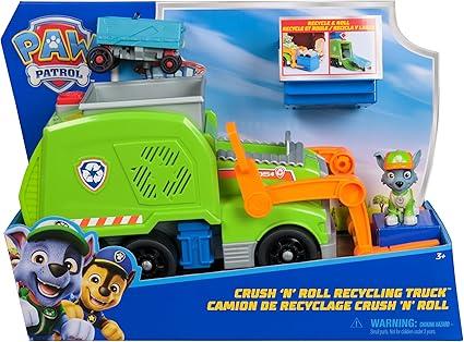PAW Patrol Crush ’N’ Roll Recycling Lorry with Rocky Action Figure