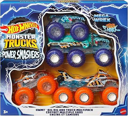 Hot Wheels Monster Trucks Power Smashers Big Rig and Truck Multipack