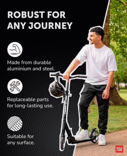 BOLDCUBE Big Wheel Scooter – Charcoal -  - Fagan Toys