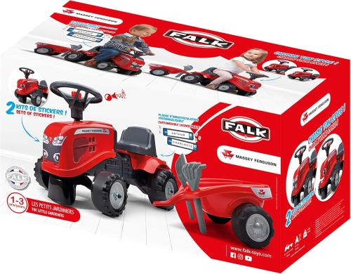 Falk Baby Massey Ferguson Tractor Carrier with Trailer -  - Fagan Toys