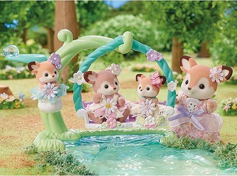 Sylvanian Families: Deer Babies Floral Swing Set