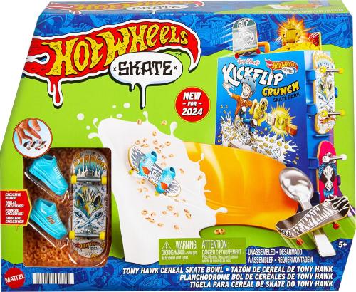 Hot Wheels Skate Tony Hawk Cereal Skate Bowl Fingerboard Set