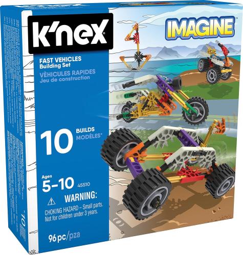 K'NEX Imagine 10 Model Beginner Fun Fast Vehicles Building Set