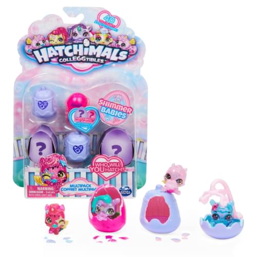 Hatchimals CollEGGtibles, Shimmer Babies Multipack with 4 Characters