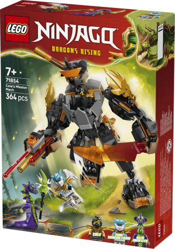 LEGO NINJAGO Cole\u2019s Mission Mech & Dragon Zane Toys 71854