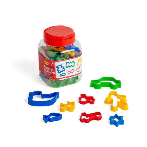 Bigjigs Toys Jar of 24 Pastry Cutters - Baking & Playdough Tools