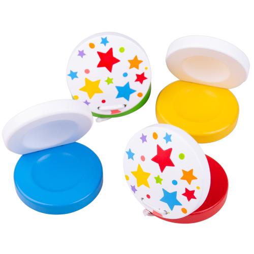 Bigjigs Toys Wooden Castanet - Kids Musical Percussion Instrument