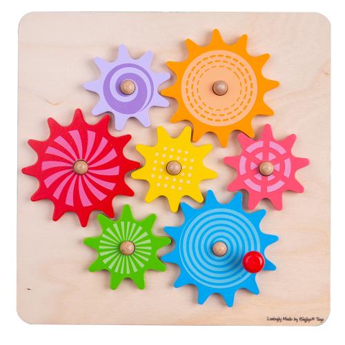 Bigjigs Toys Cog Puzzle - Wooden Gears & Mechanics Toy