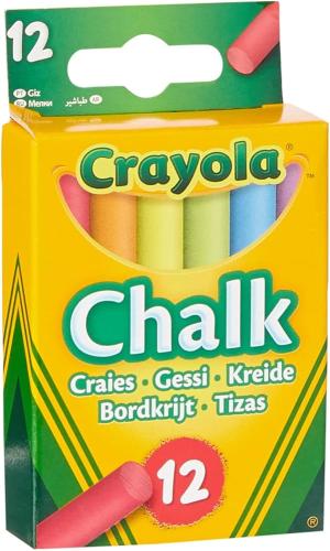 Crayola 12 Anti Dust Coloured Chalk