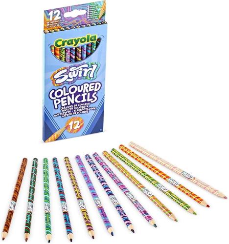 Crayola 12 Swirl Coloured Pencils