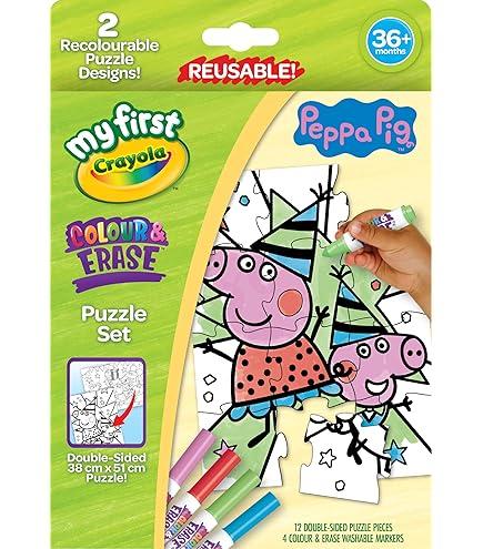 Crayola My First Colour & Erase Puzzle Set - Peppa Pig