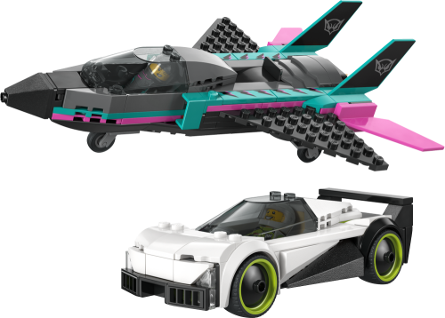 LEGO City Jet vs. Car \u2013 Toy Cars and Jet Toy Playset - 60489