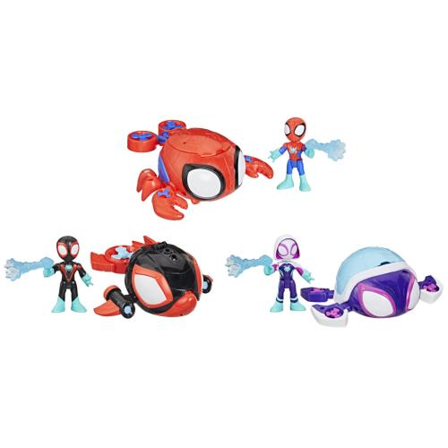 Marvel Spidey and his Amazing Friends Water-Webs Action Figures & Colour-Change Vehicles Asst