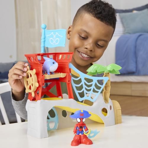 Marvel Spidey and his Amazing Friends Toys Water-Webs Spidey Island