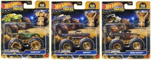 Hot Wheels Monster Trucks Trophy Champions Premium Die-Cast 1:64 Scale & Trophy Assortment