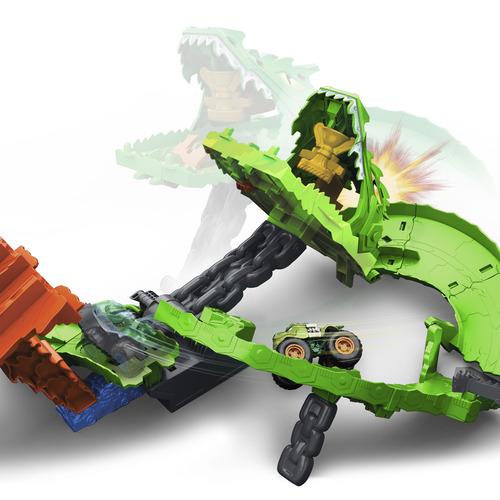 Hot Wheels Monster Trucks Sharks vs. Dinos Dragon Demolition Playset -  - Fagan Toys