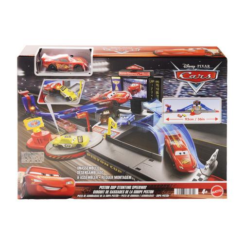 Disney and Pixar Cars Piston Cup Stunt Track Playset with Lightning McQueen Toy Car -  - Fagan Toys