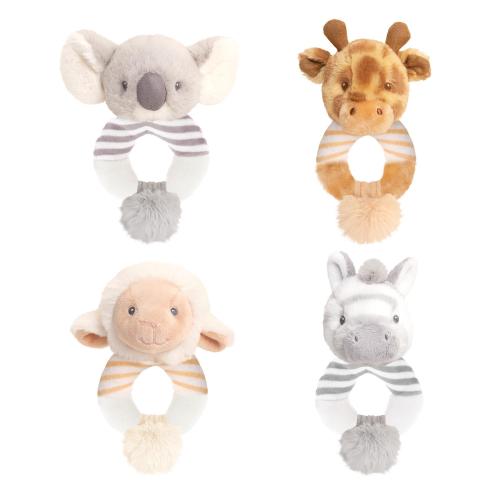 14cm Keeleco Ring Rattle Assorted Soft Toy
