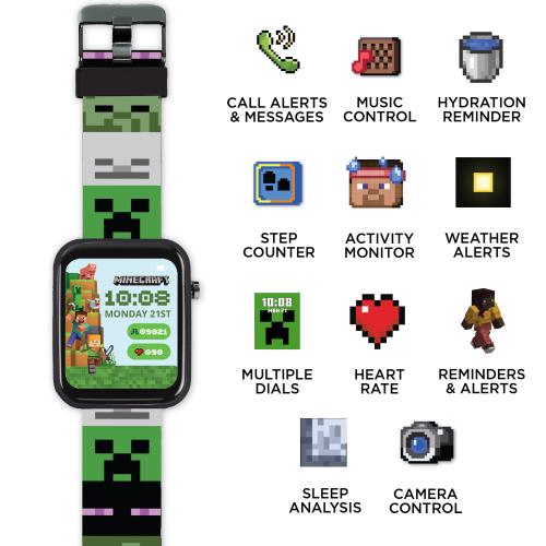 Minecraft Printed Strap Smart Watch