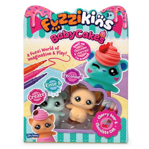 Fuzzikins Baby Cakes Chocolate and Cherry Cupcakes (Cherry Bear & Chocolate Cat)