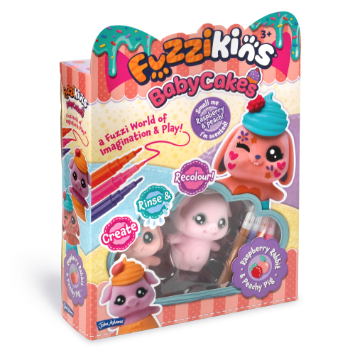 Fuzzikins Baby Cakes Peach Melba Cakes (Peachy Piggy & Raspberry Rabbit) -  - Fagan Toys
