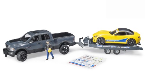 Bruder RAM 2500 Power Wagon, Trailer & Roadster Racing Team